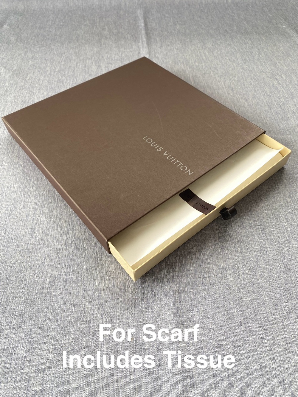 Authentic Louis Vuitton | Scarf Gift Box with Tissue Gift Decoration Storage